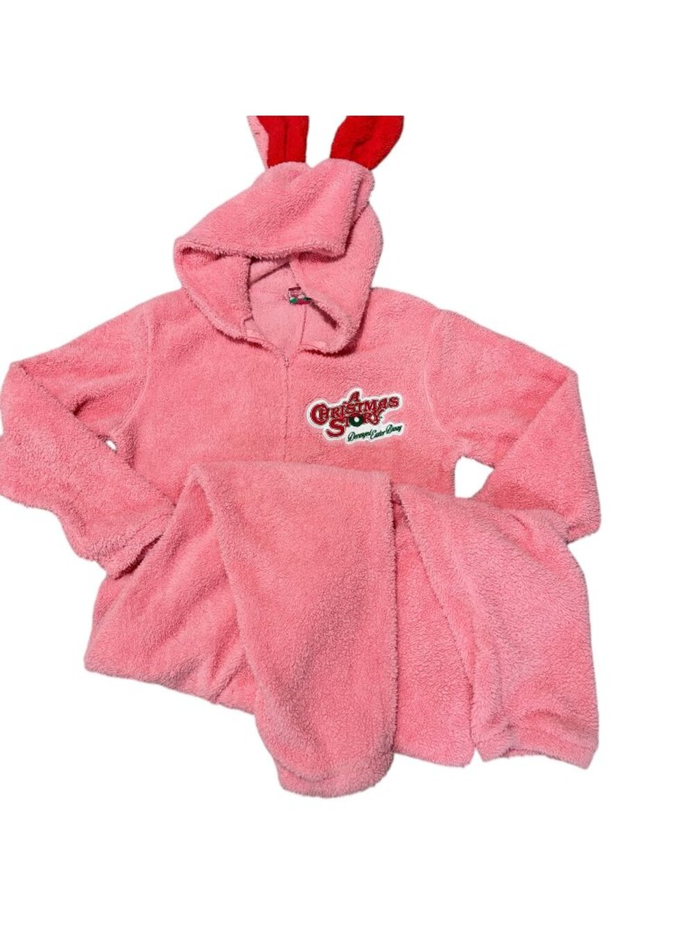 "A Christmas Story" Pink Bunny Adult Union Suit Pajamas – Size Large